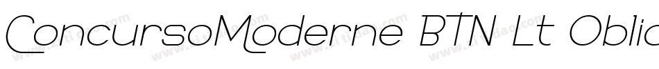 ConcursoModerne BTN Lt Oblique字体转换